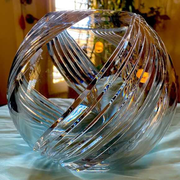 CESKA CRYSTAL ROSE BOWL - Picture 2 of 4